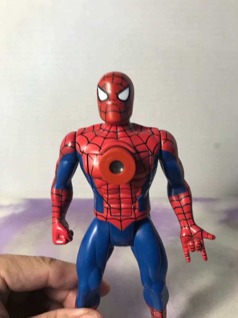 Vintage Marvel Comics Spiderman Projectors SPIDERMAN Actionfigur (1998) Toy Biz Actionfigur - Funktioniert! Bild 2