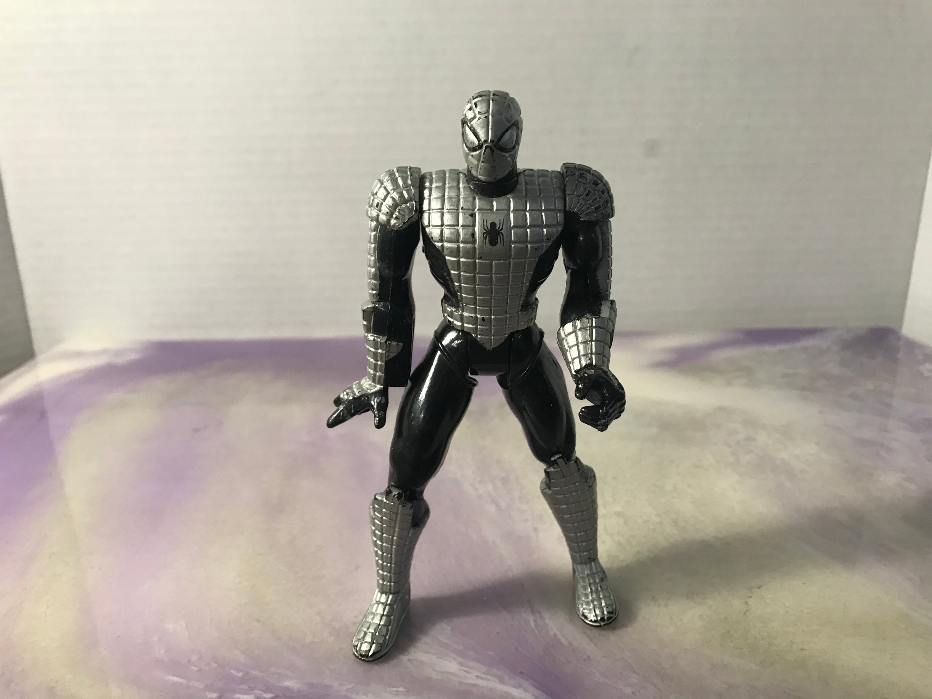 Vintage Spiderman the Animated Series Silver Grey Spiderman