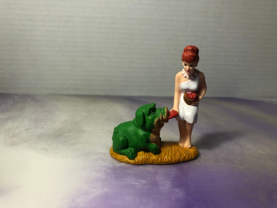 Vintage Flintstones PVC Figure Cake Topper Wilma Flintstone With