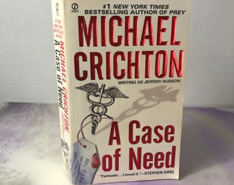 Vintage Softcover Novel - A Case of Need Michael Crichton - Awesome Vintage  Novel