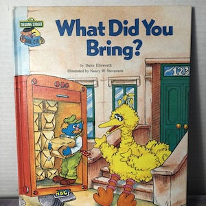 Vintage Kids The Sesame Street Book, &quot;What Did You Bring?&quot; 1980&#39;s Golden Book, Jim Henson&#39;s Muppets, Vintage Book