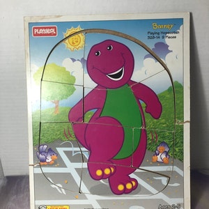 Vintage 1996 Lyons Barney Playskool Barneys Clubhouse Puzzle - Super Cute 90's Kids TV Show Puzzle Nostalgia