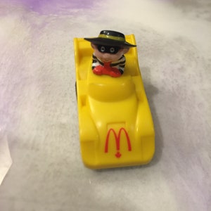 Vintage 80&#39;s McDonald&#39;s Hamburgler Pull Back Action Toy Car Rare Fun Collectible Toy, Nostalgia Lot 6