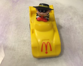 Vintage 80's McDonald's Hamburgler Pull Back Action Toy Car Rare Fun Collectible Toy, Nostalgia Lot 6