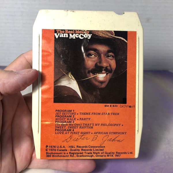 Vintage 8 Track Cassette / Cartridge - The Real McCoy - Van McCoy   Rare Vintage 1970's Nostalgia