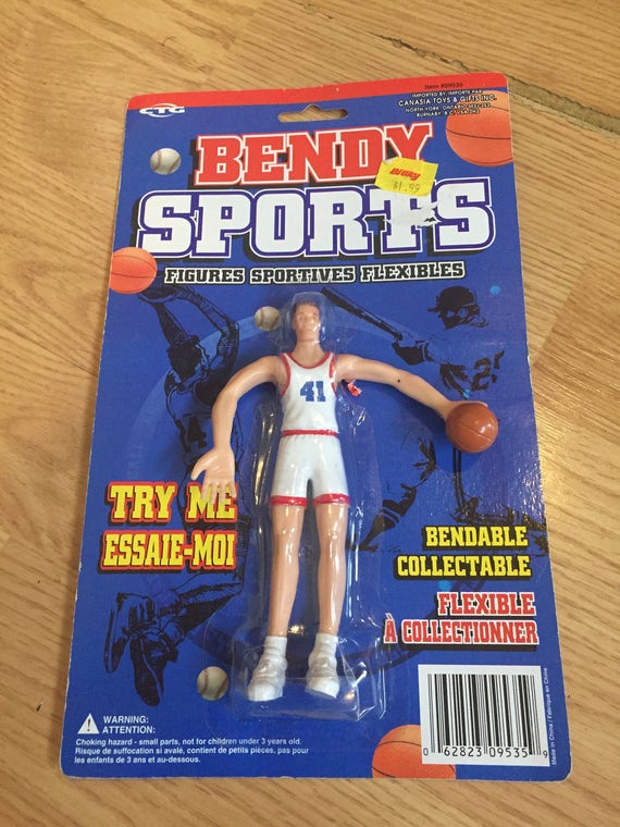 Vintage Rare CTG Bendy Sports Basketball Player 41 Vintage