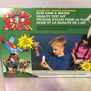 Vintage Rare TIGER Toys Captain Planet Planeteers Ecology Acid Rain & Water Quality Test Kit BRAND NEW