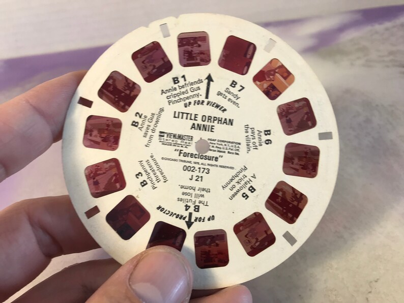 Awesome Viewmaster Nostalgia Vintage Sawyer/'s View-Master ViewMaster Reels Little Orphan Annie