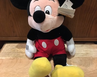 Rare Vintage Walt Disney Park Official Mickey Mouse Plush Stuffed Animal - New With Tags - Vintage Mickey Mouse Nostalgia