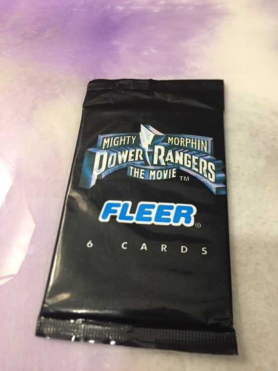 rare power rangers cards Vintage 1995 Fleer Mighty Morphin Power Rangers the Movie Pack of Sealed  Trading Cards - Rare Vintage 90's Power Rangers Nostalgia