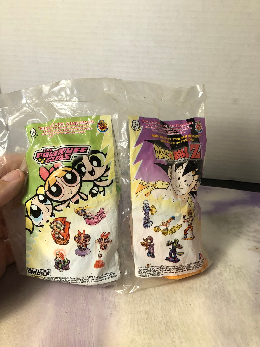 Vintage Dragonball Z and Power Puff Girls Burger 2002