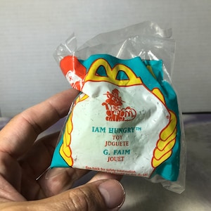 Vintage Brand New I Am Hungry - Mckids Kids Meal Toy - Awesome 90&#39;s Nostalgia