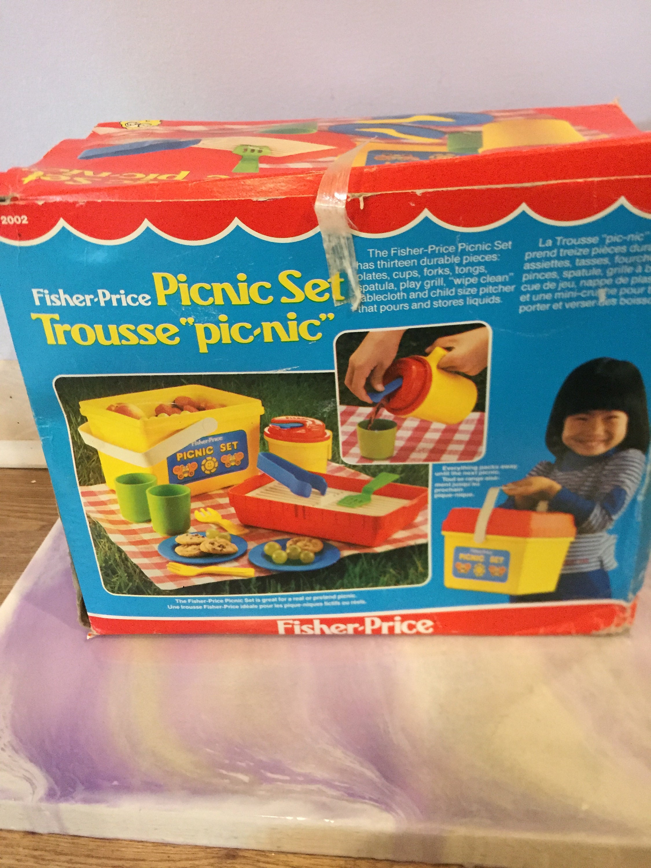 Vintage 1984 Fisher Price Fun With Food Picnic Set Complete Etsy