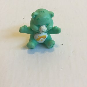 Care Bears Wish Bear 2&quot; PVC Miniature Figure WISH BEAR Vintage Cake Topper! Used Played With Figure (Lot 5)