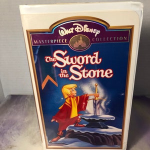 Vintage The Sword and the Stone Vhs Tape 1980's Animated Walt Disney Home Video Clamshell - Disney Nostalgia