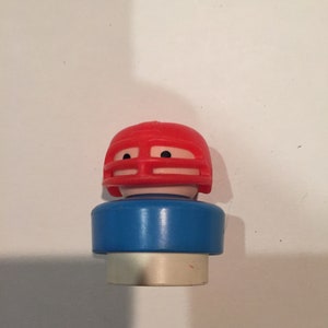Vintage 1990s Fisher Price Little People Chubby Figure - Football Player , 90&#39;s Little People Vehicle!