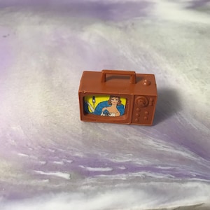 Vintage 70's Barbie Styled Accessory - Camp Site Brown TV - Vintage Barbie Nostalgia