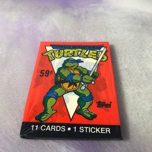 Vintage - GLOEDNIEUW - 1989 TMNT - Teenage Mutant Ninja Turtles Trading Cards Pack - Awesome 80s / 90s Nostalgia!