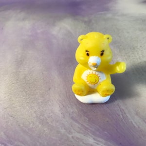 Vintage PVC Care Bears Figure Sunshine Bear Vintage Cake Topper! Used Played With Figure