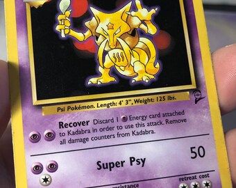 Vintage Pokemon Trading Card Game 1999 Kadabra 46/130 | Base Set 2 | Rare  NON-HOLO |pokemon WOTC - Used Played With - Etsy