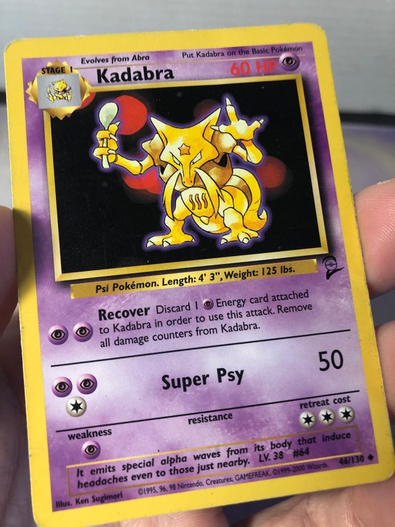 Vintage Pokemon Trading Card Game 1999 Kadabra 46/130 | Base