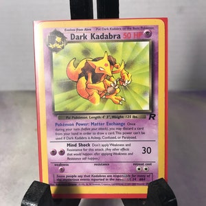 Vintage Pokemon Trading Card Game 2000 Dark Kadabra 39/82 / Team Rocket Set / Rare NON- HOLO /Pokemon WOTC - Usato giocato con