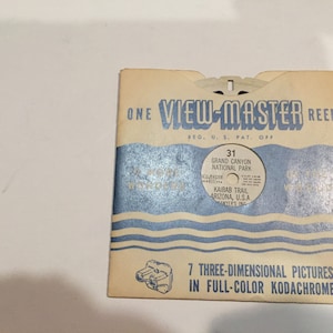 Vintage Sawyer&#39;s View-Master ViewMaster - One ViewMaster Reel -#31 Grand Canyon National Park Vintage 7 Wonders of the World Reel