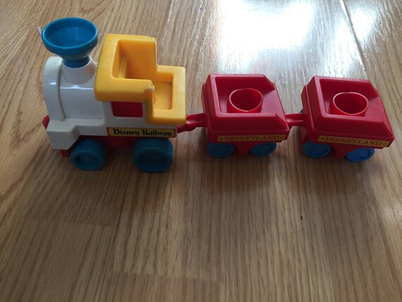 vintage mickey mouse disneyland disney train set 80's