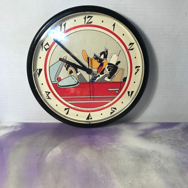 Vintage Warner Brothers Looney Tunes - Daffy Duck - WB Clock Display Piece - Rare Vintage Old School Disney Nostalgia