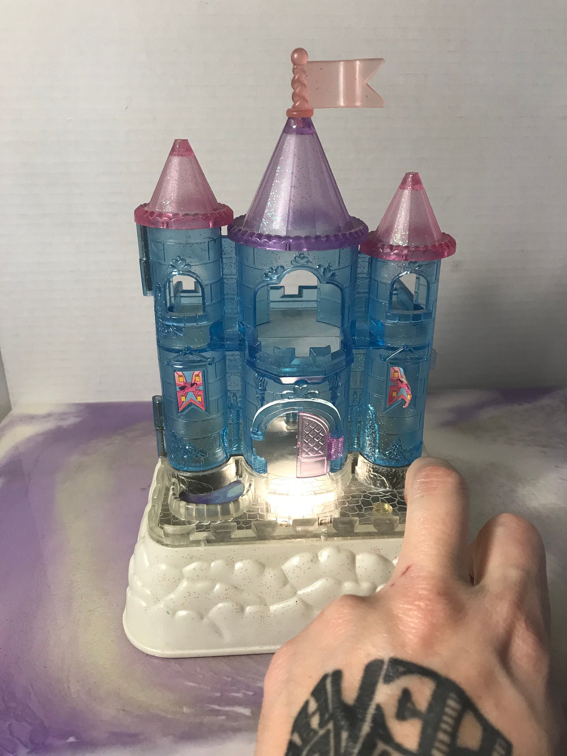 Vintage Polly Pocket Style Mini Castle Bluebox Toy Translucent Etsy