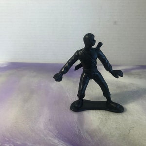 Vintage Greenbrier International Action Figure Ninja Martial Arts Toy Black Cake Topper Figure - 90&#39;s Toy
