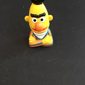 Vintage 1970s  Sesame Street BERT Plastic Figure - Cake Topper Rare Fun Collectible Toy, Sesame Street Nostalgia