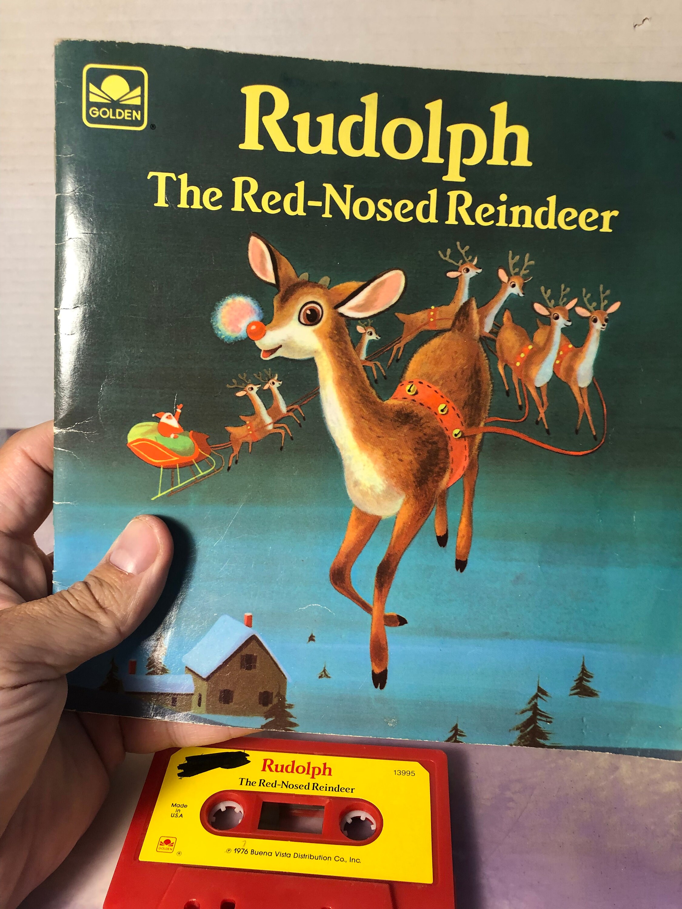 Vintage Rudolph the Red Nosed Reindeer - Golden Book - Book and Tape ...