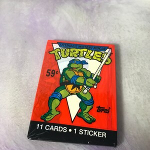 Vintage - GLOEDNIEUW - 1989 TMNT - Teenage Mutant Ninja Turtles Trading Cards Pack - Awesome 80s / 90s Nostalgia!
