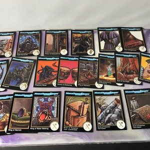 Vintage 1990s Advanced Dungeon and Dragons Card Game 20 Card Mixed Lot - 1992  TSR Trading Card Lot