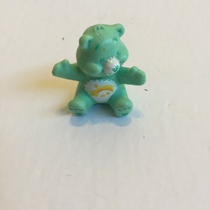 Care Bears Wish Bear 2&quot; PVC Miniature Figure WISH BEAR Vintage Cake Topper! Used Played With Figure (Lot 4)