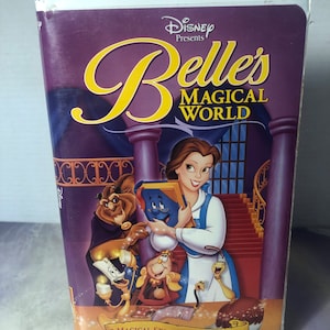 Vintage Belle's Magical World - Vhs Tape 1990's Animated Walt Disney Home Video Clamshell - Disney Nostalgia