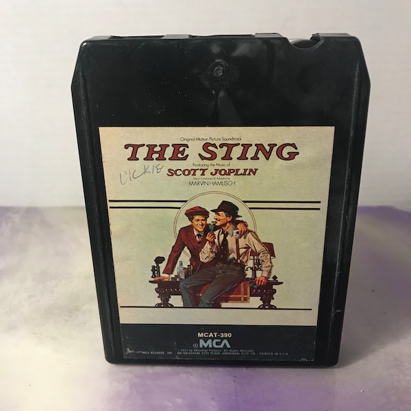 Vintage 8 Track Cassette / Cartridge - THE STING Soundtrack - Rare Vintage 1970's Nostalgia