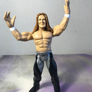 Vintage 90&#39;s WWE Loose Triple H Action Wrestling Figure Jakks Titan Tron Live