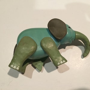 Vintage 1960&#39;s 70&#39;s Used Fisher Price Little People Elephant Figure (no tail) - Vintage Little People Circus Animal Accessory