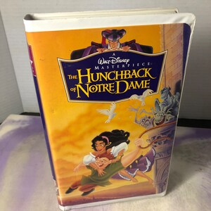 Vintage The Hunchback of Notre Dame - Vhs Tape 1990's Animated Walt Disney Home Video Clamshell - Disney Nostalgia