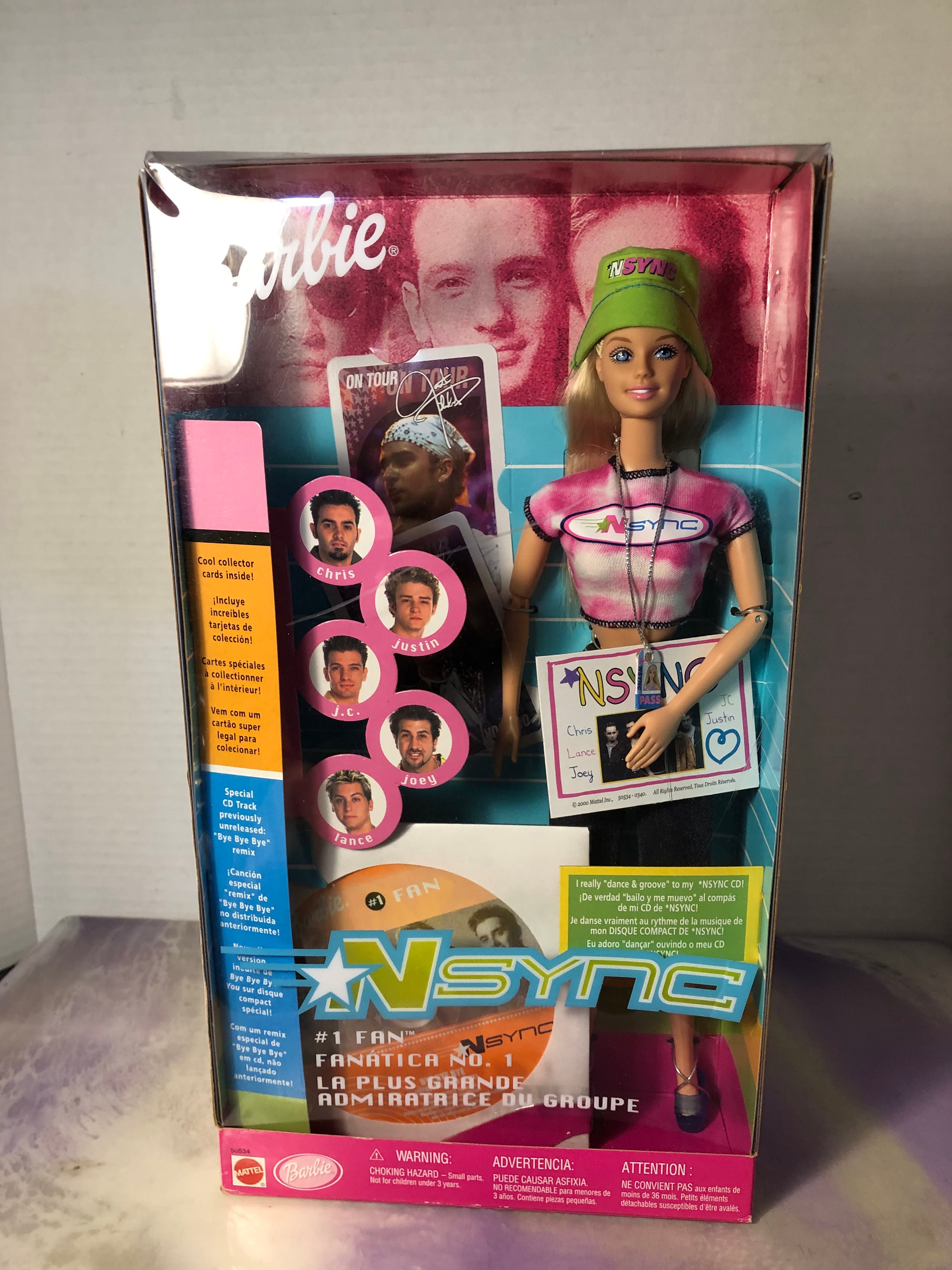 Vintage Mattel Barbie Nsync Themed Collectible Doll Barbie N sync