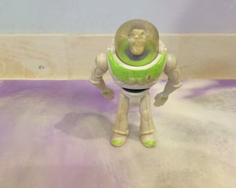 Vintage Disney Toy Story BUZZ LIGHTYEAR 3.75 Inch PVC Cake Topper Rare Vintage Toy! Disney Nostalgia figure! Rough Shape