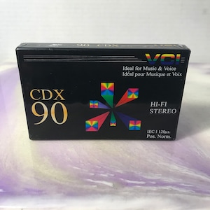 Cassete em branco VCI CDX90 vintage 90 minutos ... - Fita cassete - 80's 90's Nostalgia SEALED