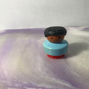 Vintage 1990s Fisher Price Little People Chubby Figure - Man with Black Hair , 90&#39;s Little People Figure!