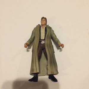 1995 Power of the Force Star Wars Vintage Hasbro Han Solo with Trench Coat - A New Hope Star Wars Loose Figure