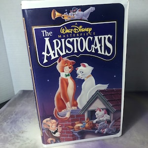 Vintage Aristocats  - Vhs Tape 1990&#39;s Animated Walt Disney Home Video Clamshell - Disney Nostalgia