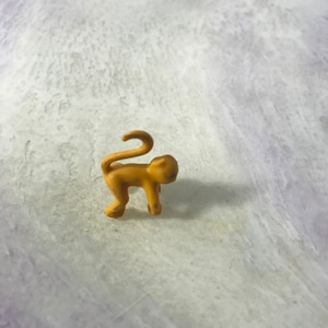 Vintage Playmobil 1990&#39;s Figure- Rare Vintage Playmobil Zoo Playset - Brown Baby Monkey Animal Toy Rare Vintage Playmobil