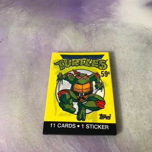 vintage - TOUT NOUVEAU - 1989 TMNT - Teenage Mutant Ninja Turtles Trading Cards Pack - Awesome 80s/ 90s Nostalgia!