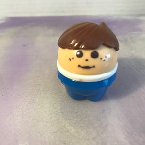 Vintage 1990s Little Tikes Chubby Figure - Boy Brown Hair and Freckles, 90&#39;s Little Tykes Vintage